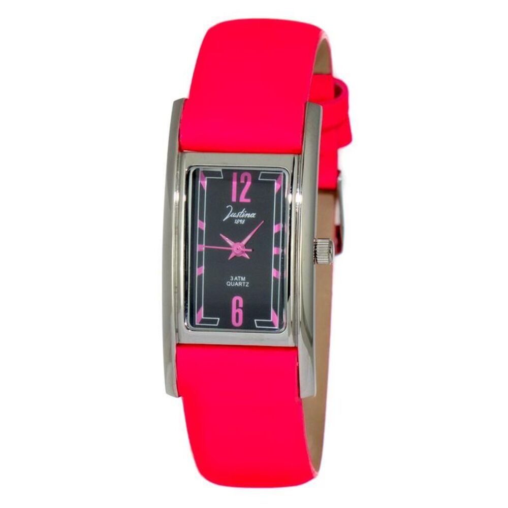JUSTINA Leather Strap Watch Women Multicolor Watches